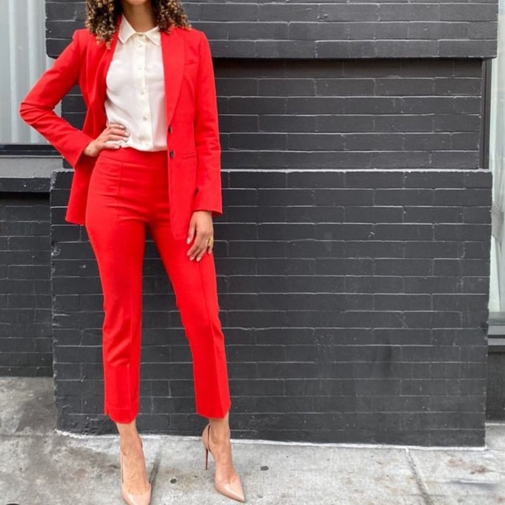 Argent Red Suit w/ Ankle Pants (NWT)
